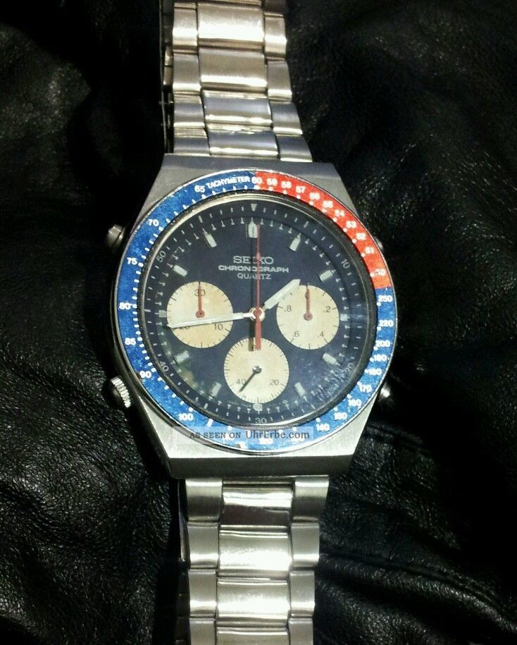 Seiko 7a28 - 7100 Pepsi Speedmaster Quartz Chronograph