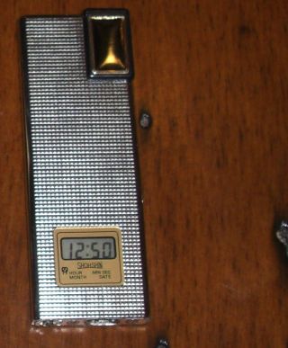 Vintage Shoshin Manhattan Digital Lcd Watch Cigarette Lighter No Led Uhr Bild