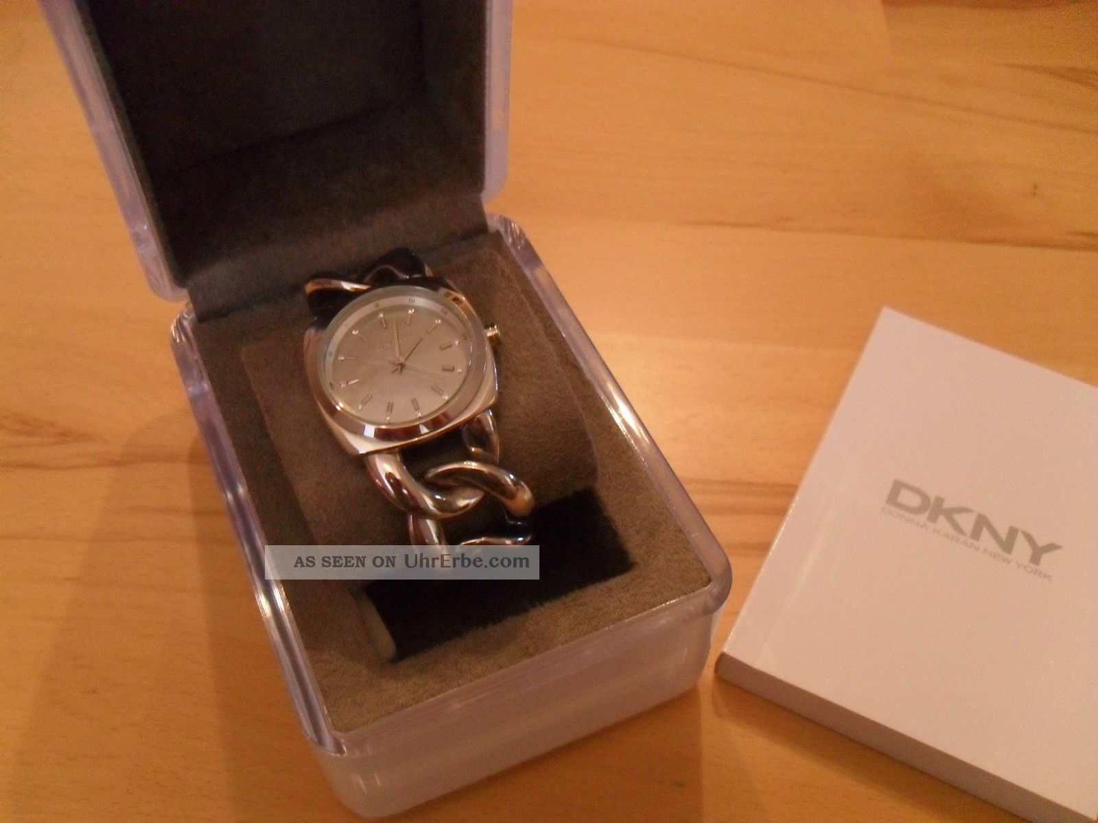 Edle Uhr Von Dkny; Es4840,  Glieder - Optik,  Perlmutt,  Edelstahl,  Np 119€,  Neuw. Armbanduhren Bild