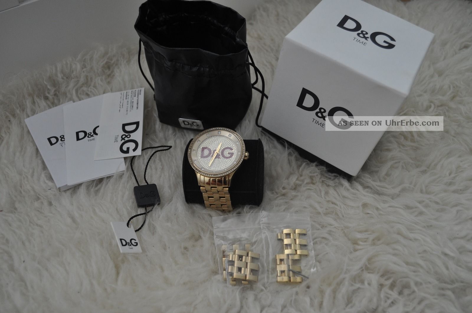D&g Time Dolce & Gabbana Damen Herren Unisex Uhr Gold Inkl ...