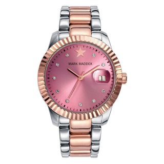 Mark Maddox Uhr Damen Armbanduhr Aus Metall/rosè/silber Mit Zirkonia Trendy Bild