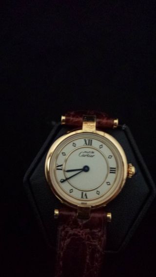 Cartier Lady Must De Vermeil / Argent Uhr.  Note 1, , Bild