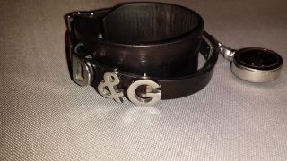 D&g Dolce&gabbana Armband Leder Stahl Mit Kleiner Uhr Bild