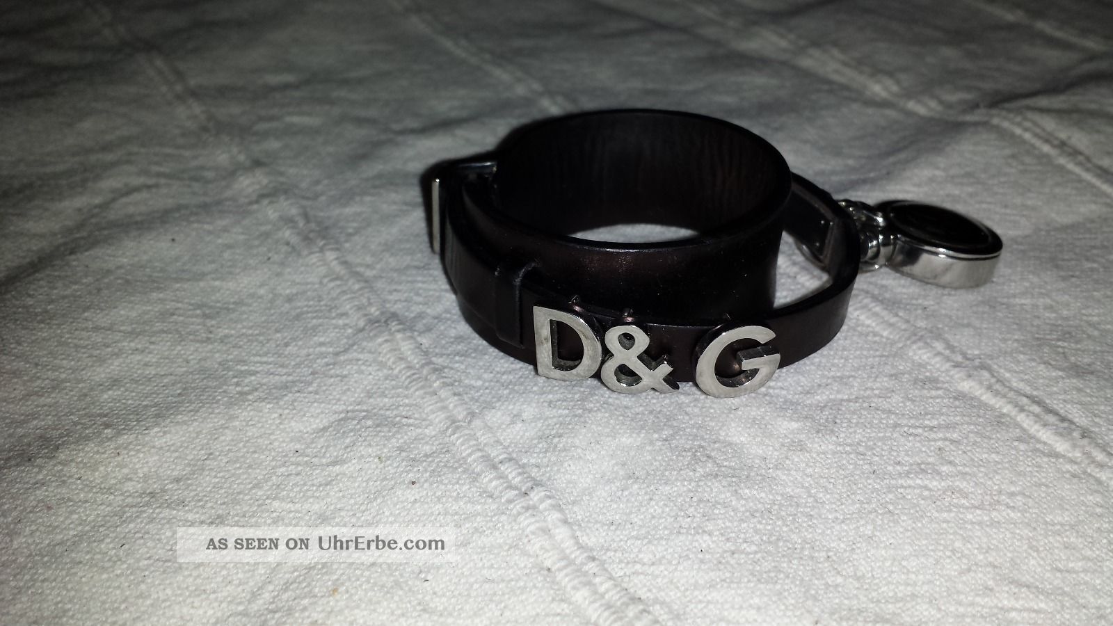 D&g Dolce&gabbana Armband Leder Stahl Mit Kleiner Uhr
