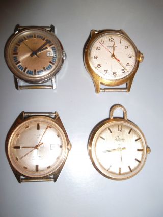 4x Automatik,  Uhren,  Handaufzug,  Junghans,  Timex,  Selecta,  In Funktion Bild