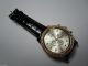 Damen Uhr Strass Zirkonia Gross Rosé - Gold Chronograph Kroko Lederarmband Armbanduhren Bild 12