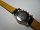 Damen Uhr Strass Zirkonia Gross Rosé - Gold Chronograph Kroko Lederarmband Armbanduhren Bild 14