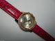 Damen Uhr Strass Zirkonia Gross Rosé - Gold Chronograph Kroko Lederarmband Armbanduhren Bild 5