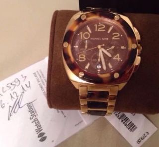 Michael Kors Uhr - Mk Tribeca Edelstahl Gold Armbanduhr Chronograph Bild