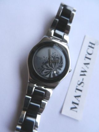 Swatch,  Irony Medium,  Yls146g Black Flower,  Neuwertig Bild