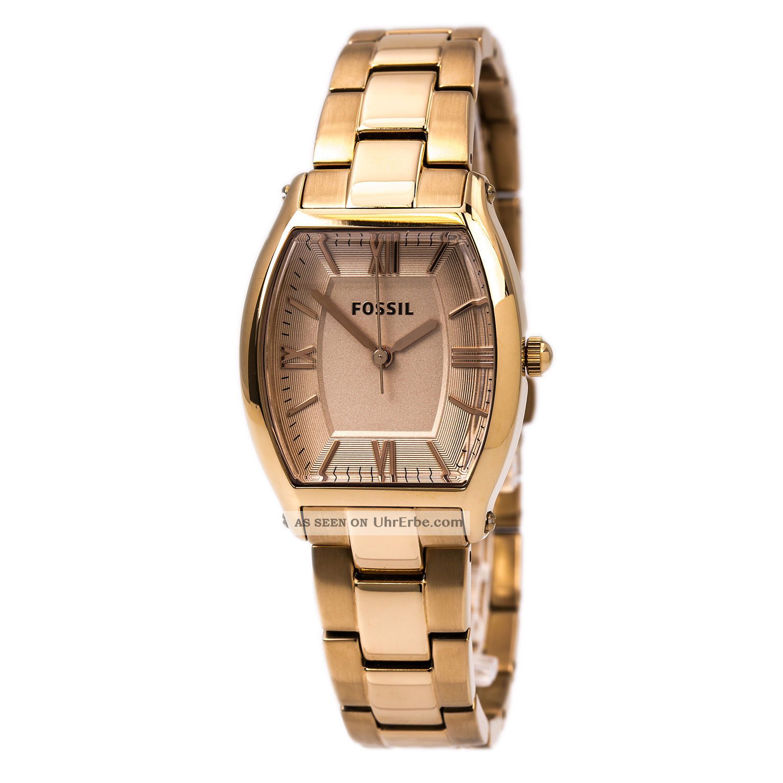 Fossil Es3120 Damenuhr - Wallace - Rotgold Zifferblatt Rotgold Stahl Armband Armbanduhren Bild