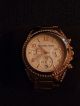 Michael Kors Gold Chronograph Zirkonia Damenuhr Ladies Watch Ritz Mk567 Armbanduhren Bild 1
