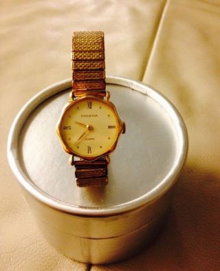 Dugena Vergoldet Damenuhr Armband Uhr Frauen Bild