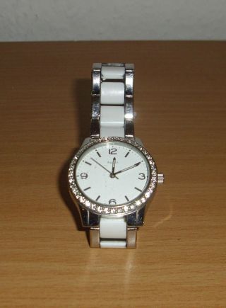 Damen Armbanduhr Tcm - Silber/weiß - Sehr Gepflegt Bild