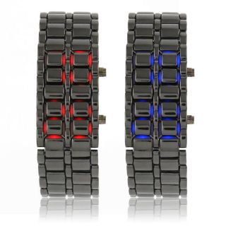 Led Digital Armband Uhr Herren & Damen Armbanduhr Quarzuhr Mit Edelstahlarmband Bild