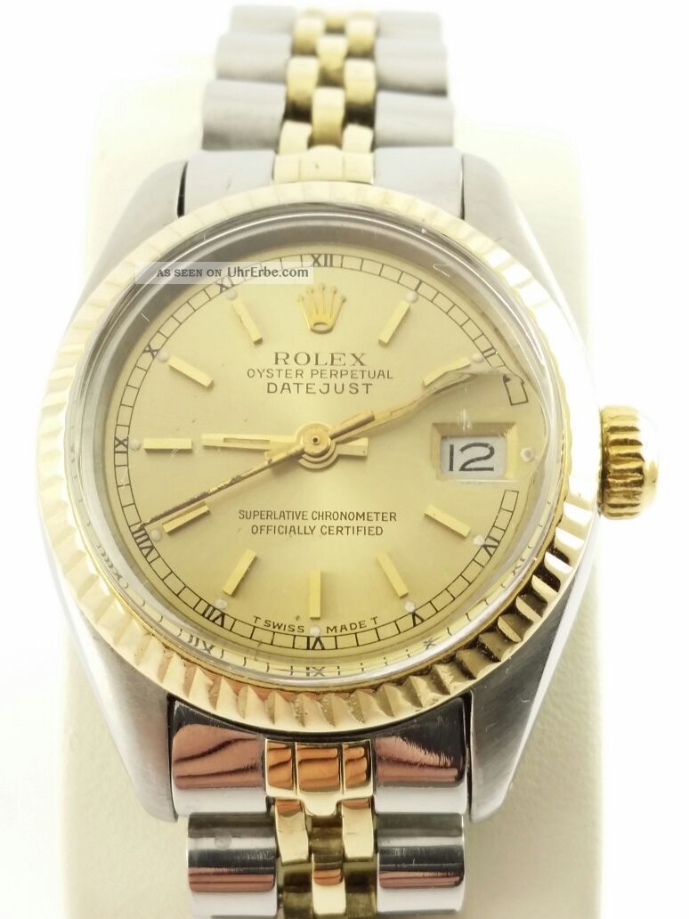 Rolex - Oyster - Perpetual - Datejust - Damen - Armbanduhr - 18 Karat Gold Armbanduhren Bild