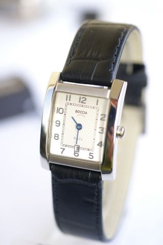 Bocci Damen - Uhr Reintitan; Mit Lederband,  Datumsanzege,  3141 - 01 Bild