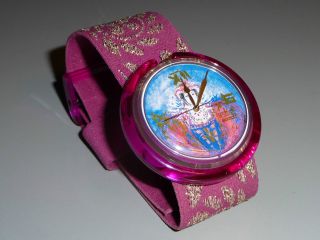 Swatch Armbanduhr Pop Percy ' S Love Pwk201 - Stretch Textilband - 1994 - Top Bild