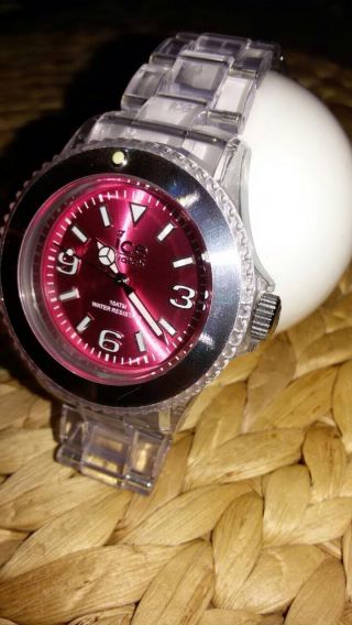 Damen Ice Watch Armbanduhr Pink/durchsichtig Bild