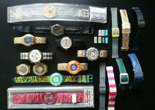 Uhrensammlung Swatch - Automatik - Chronograph - Armband Swiss Made Bild