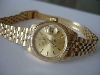 Rolex Datejust Lady 18kt Gold Uhr/ Watch 25mm Bild