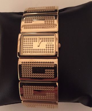 Guess Vergoldete Edelstahl Armbanduhr Für Damen G Boss W16548l1 M Strass Np 189€ Bild