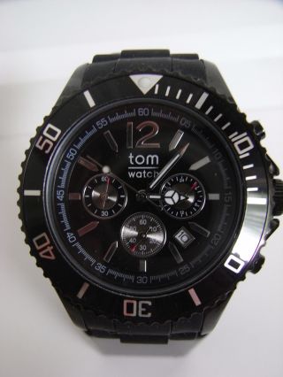Tomwatch Chrono 44 Wa 0093 Schwarz Armbanduhr Gl.  Produktion Wie Kyboe Uvp 119€ Bild