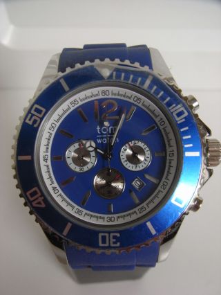 Tomwatch Chrono 48 Wa 0099 Blau Armbanduhr Gl.  Produktion Wie Kyboe Uvp 119€ Bild