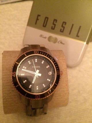 Fossil Damenuhr Es3090 Stella Uhr Design Kunststoff In Alphornoptik Edel Rar Bild