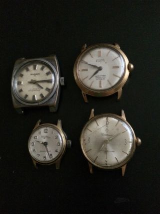 4x Elegante Vintage Armbanduhren Handaufzug - Bifora,  Ankra 53,  Centaur,  Elvia Bild