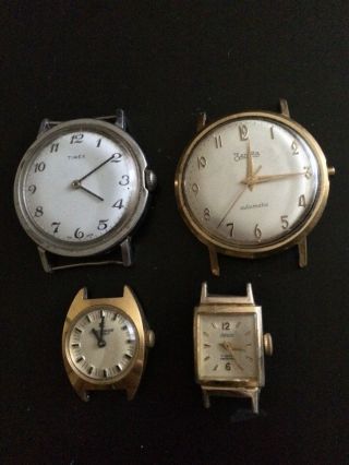 4x Vintage Armbanduhren Handaufzug & Automatik - Junghans,  Zentra,  Adora,  Timex Bild