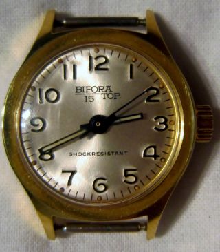 Dau Bifora Top 15 Mit Bifora 91/1 Uhrwerk Mit 17 Jewels Ohne Armband Um 1964 Bild