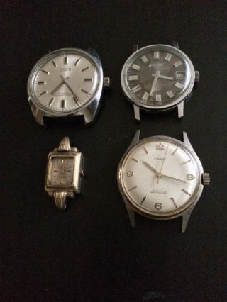 4x Klassische Vintage Armbanduhren Handaufzug - Osco,  Parat,  Iffland 846,  Zentra Bild