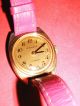 Armbanduhr Kienzle Damenuhr Läuft 17 Jewels Lederarmband Gold - Farbig Handaufzug Armbanduhren Bild 1