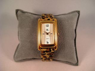 Armbanduhr,  Quartz,  Goldfarbenes Gehäuse,  Armband Mit Leopardenmuster, Bild