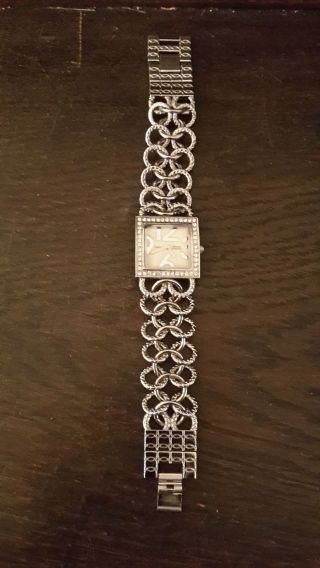 Damen Armbanduhr Mit Strass Kettenband Quarz Bild
