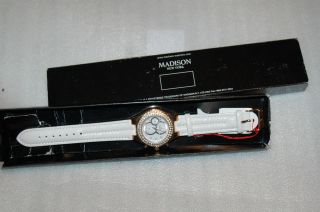 Madison York Damen Armbanduhr Weiß Bild