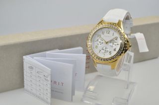 Esprit Es106622001 Benicia Gold White Damenuhr Tagesanzeige Uhr Uvp 149,  00€ Bild