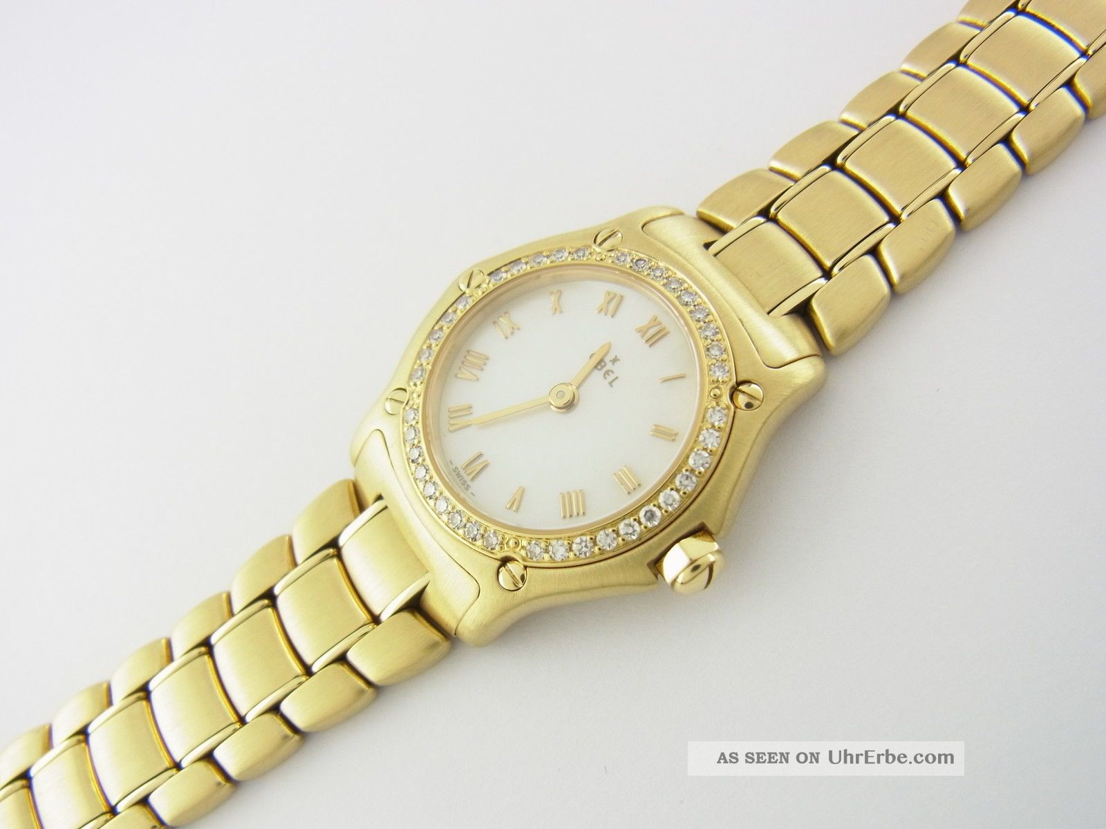 Ebel Sport Classic Damenuhr Aus 750er Gelbgold Mit Diamanten - Lünette Ref.  8057901 Armbanduhren Bild