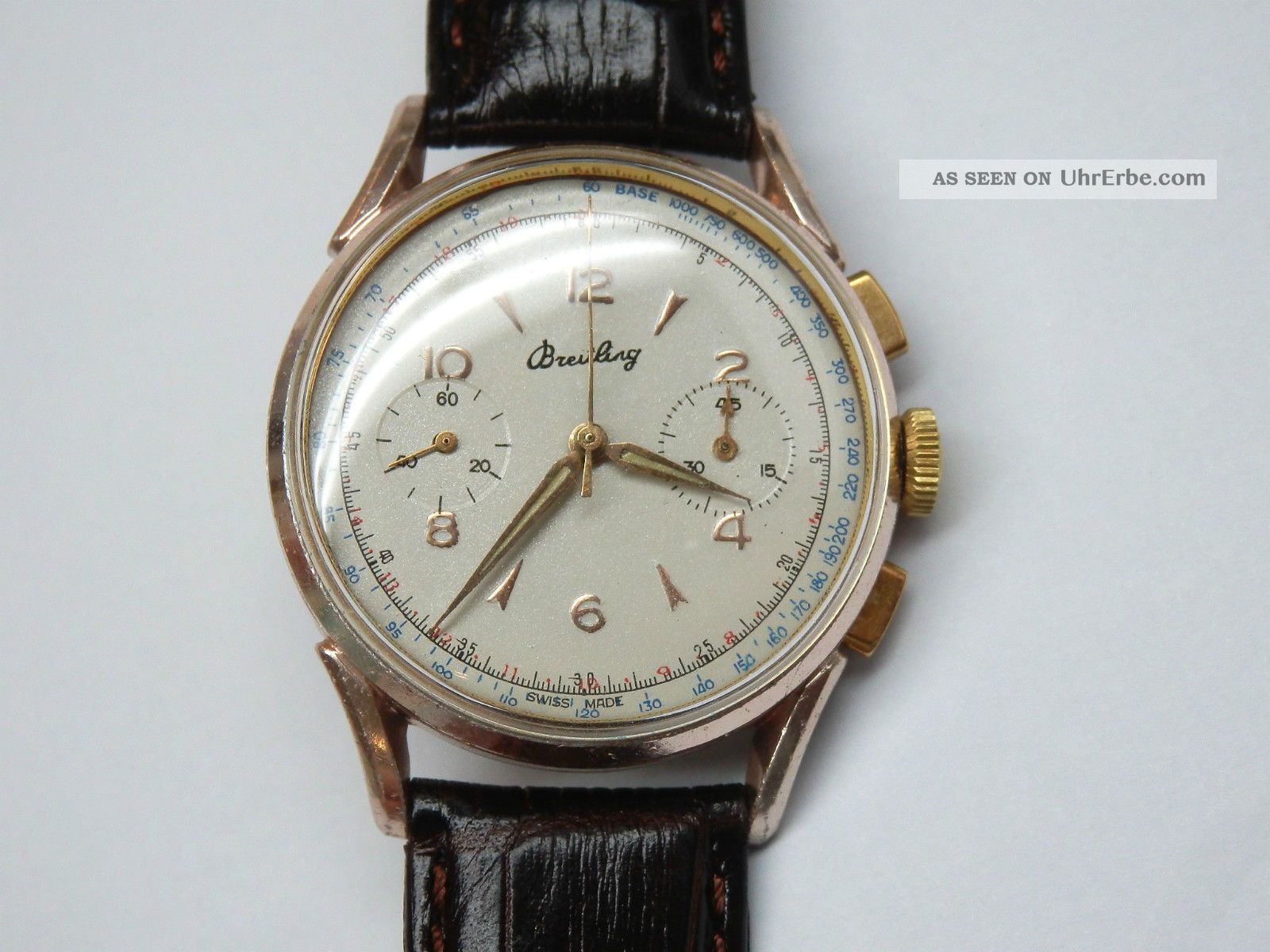 Vintage Breitling Aluminium Chronograph Uhr Kaliber Venus 188 Armbanduhren Bild