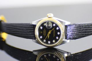 Rolex Oyster Perpetual Datejust Chronometer Ca.  1970 10 Diamanten Bild