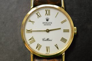 Rolex Cellini Ref.  4109 Handaufzug 750er Gelbgold 18k Vintage Bild
