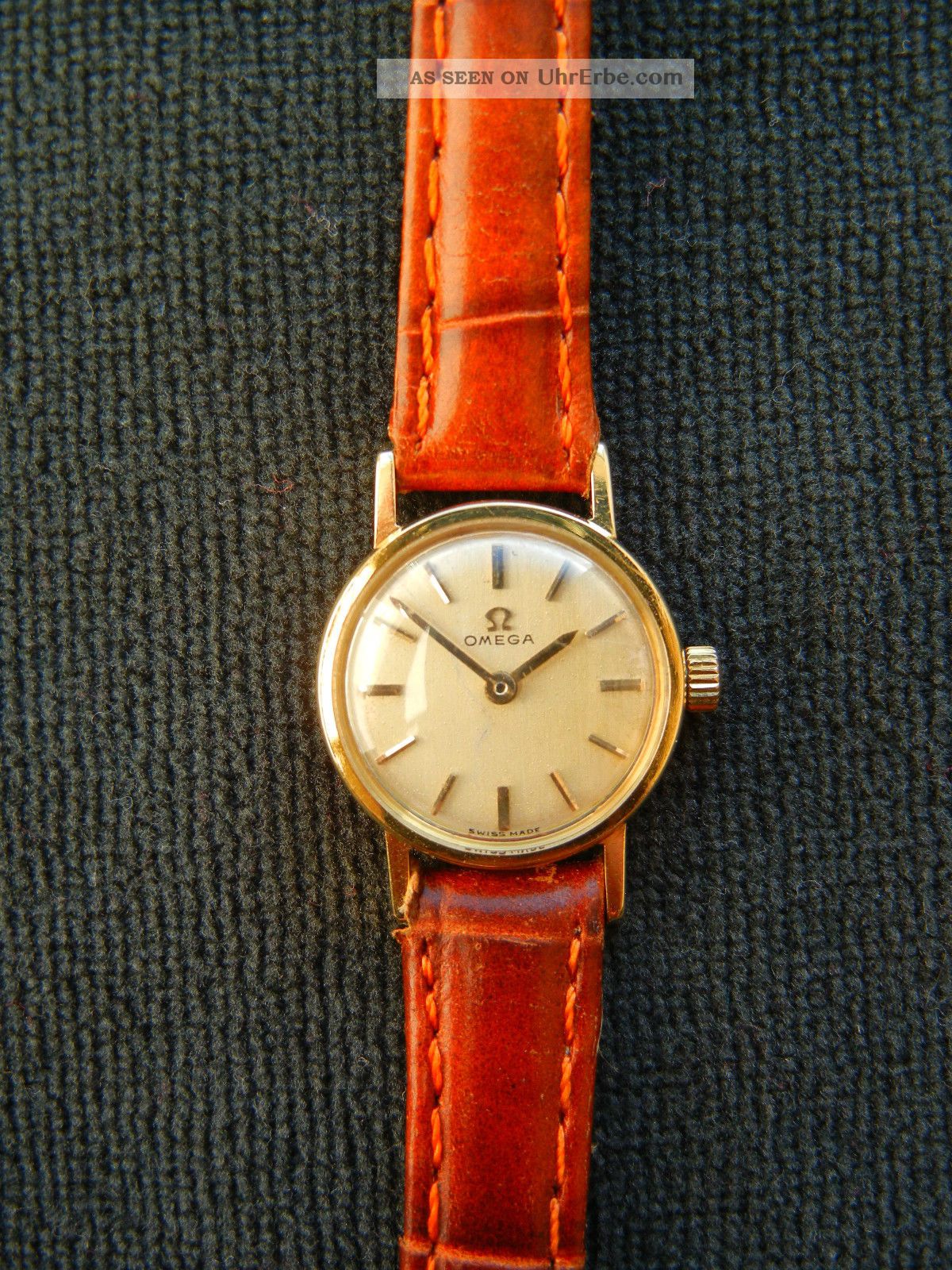 Omega Damenuhr,  18 Karat Gold,  Handaufzug,  Funktioniert Armbanduhren Bild