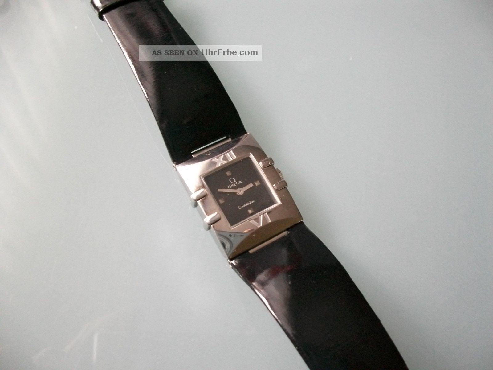 Damenuhr Omega Constellation Quadra Lacklederband Top Armbanduhren Bild