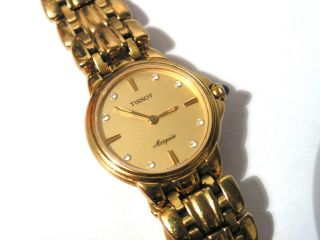 Klassisch & Edel Tissot Marquise Damenuhr Armbanduhr Goldfarben Bild