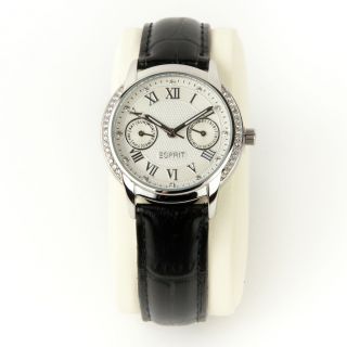 Esprit Damen Armbanduhr Chronograph Chrom Silber Schwarz Weiß Es900742001 Bild