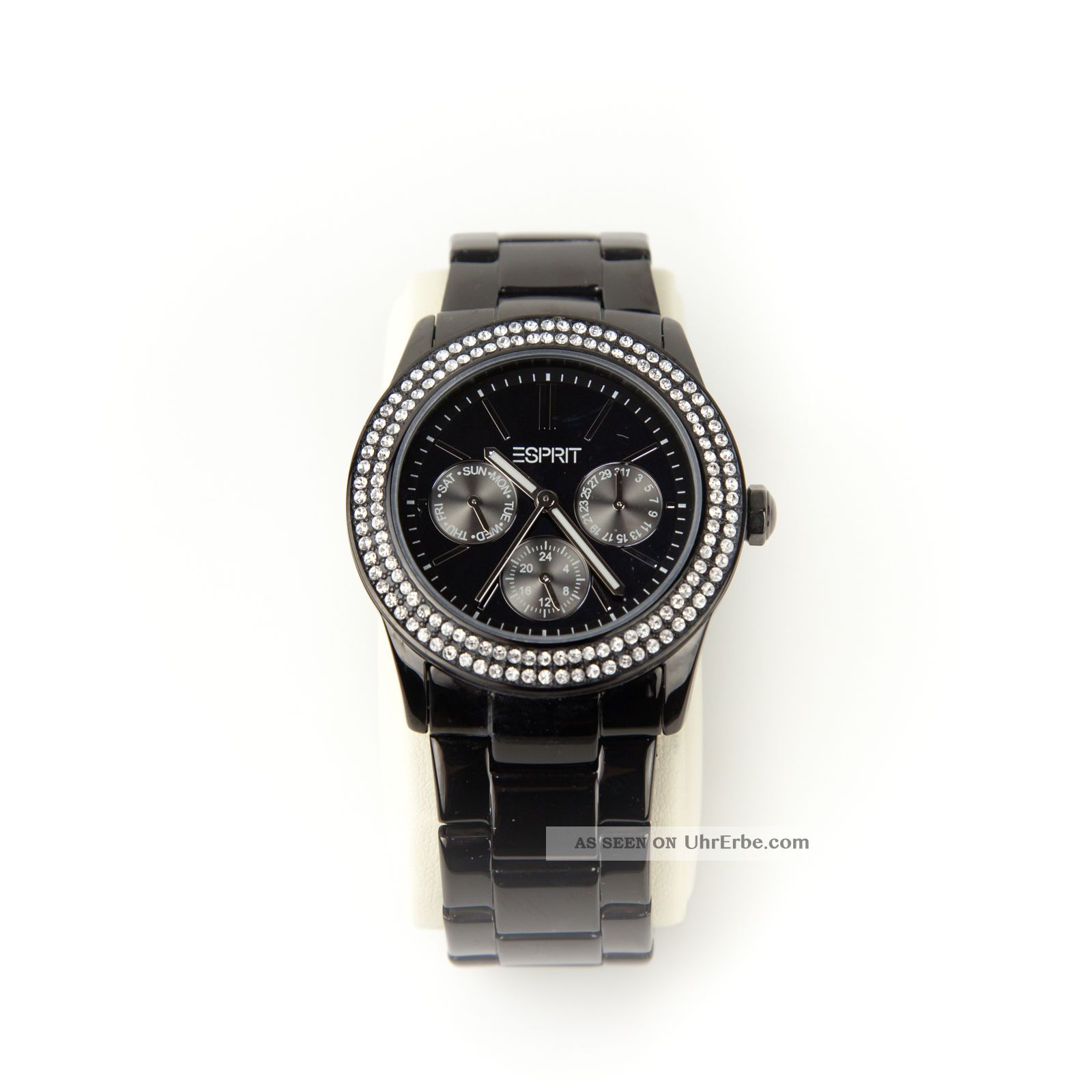 Esprit Damen Uhr Chronograph Edelstahl Mit Ip - Beschichtung Schwarz Es103822011 Armbanduhren Bild