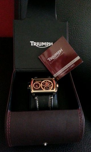 Triumph Chronograph,  Mit 2.  Zeitzone,  Schwarz - Gold,  Ungetragen Aus Sammlung Bild