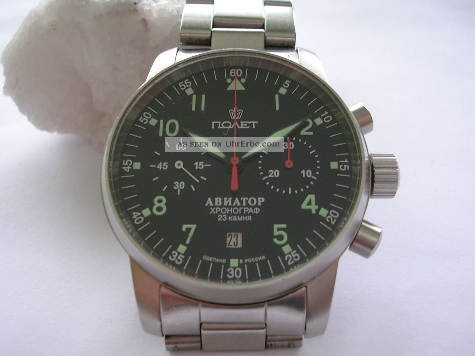 Poljot Aviator1,  Fliegeruhr Chronograph,  Mechanische Uhr,  Handaufzug Hau Armbanduhren Bild