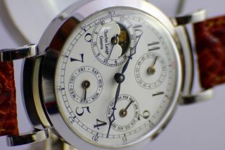 Charles Lange Geneva Uhr Mondkalender Swiss Watch Pocket Bild
